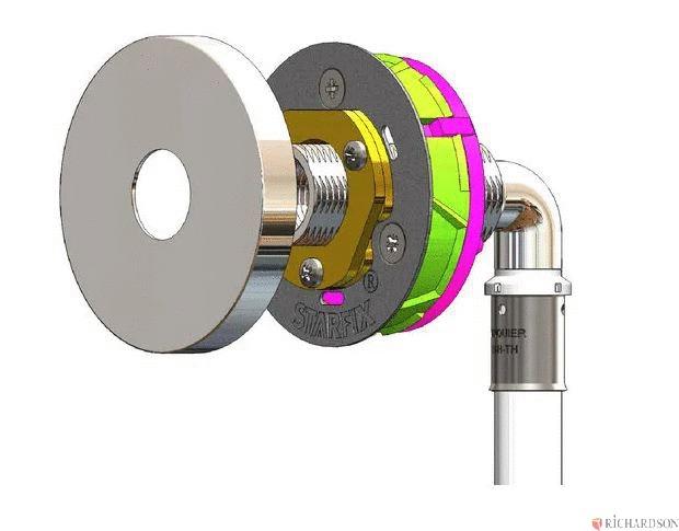 Sortie de cloison STARFIX MONO Multicouche à visser F1/2" (15/21) - F1/2" (15/21) coudée réglable